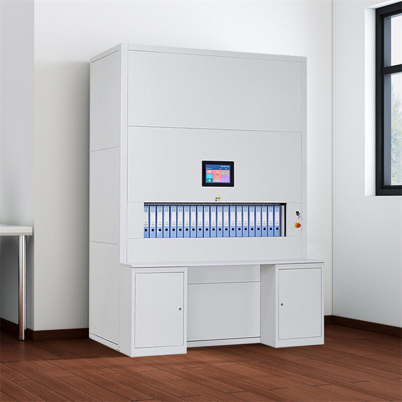 智能文件回转柜自动档案管理柜子可升降定位选层柜电脑联网盘库柜 - 图1