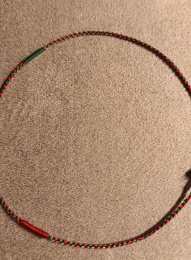 博君一肖金算盘珠手工编织手绳手链超细绳编红绳红黄绿