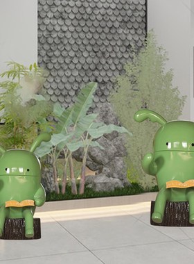 户外玻璃钢坐姿看书公仔卡通雕塑景观校园艺术品装饰商场美陈摆件