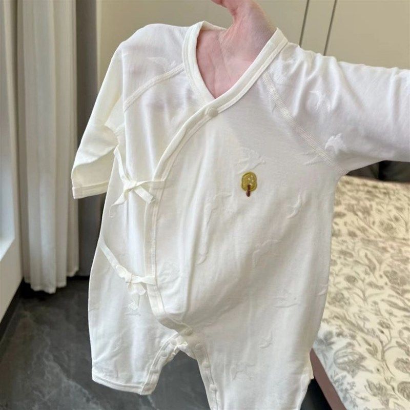 婴儿连体衣夏季幼儿百天爬服小月龄宝宝无骨哈衣新生儿空调服T恤,淘宝优惠券,粉丝福利购,淘宝优惠卷