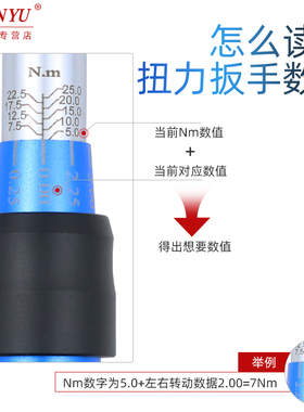 进口南豫 高精度扭力扳手工业级可调式预置式火花塞公斤力矩扭矩