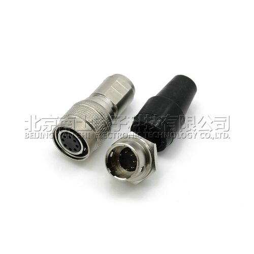 航空插头插座纯铜YC12-7-8-9-10-11-12芯快速插拔12MM推拉连接器 - 图1