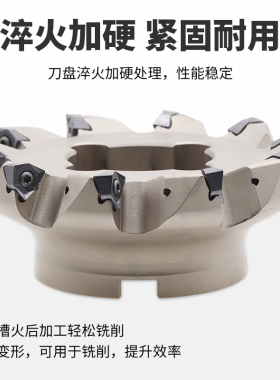 MZG90度双面六角大切深重切削数控铣刀盘MFWN配WNMU080608铣刀片
