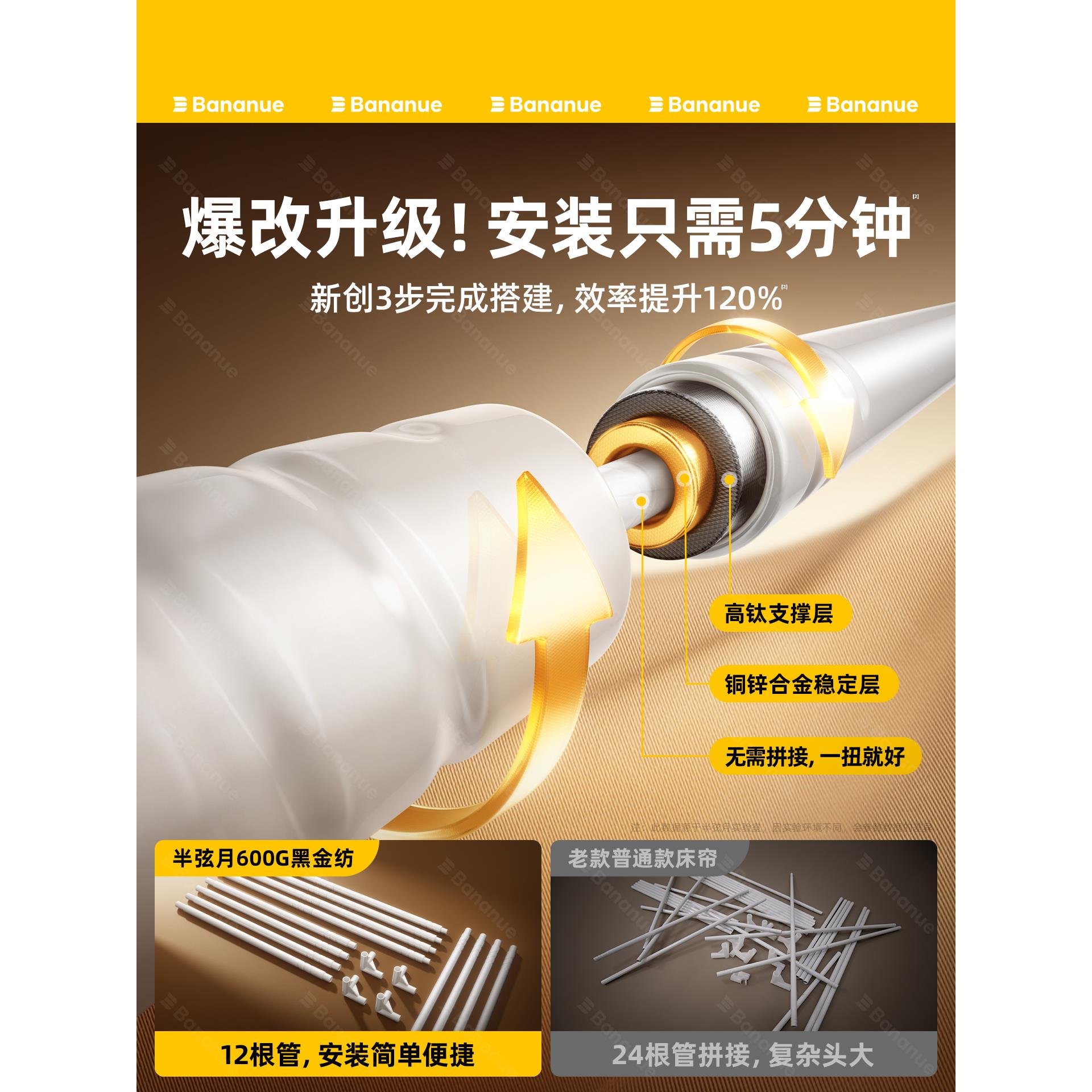 半弦月蚊帐学生宿舍遮光床帘2025年新款全包一体式单人床上铺专用 - 图3