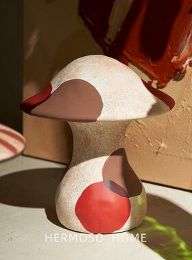 HOO 现代艺术陶瓷蘑菇客厅桌面酒柜装饰品玄关乔迁新居