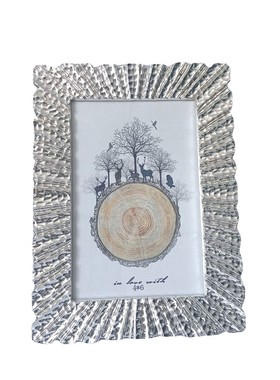 轻奢样板间相框摆台 6寸7寸皮革相片框 梳妆台床头柜实木画框挂墙