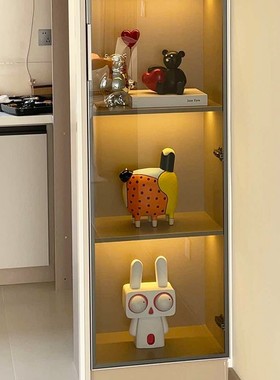 现代卡通酒柜摆件客厅玄关餐边柜电视柜背景墙软装饰搭配组合套装