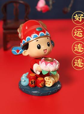 金榜题名中高考逢考必过状元学生创意摇头树脂小饰品桌面汽车摆件