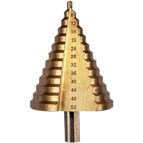 镀钛阶梯钻4-52mm宝塔钻头三角柄高速钢钻头打孔台阶钻扩孔器开孔 - 图3