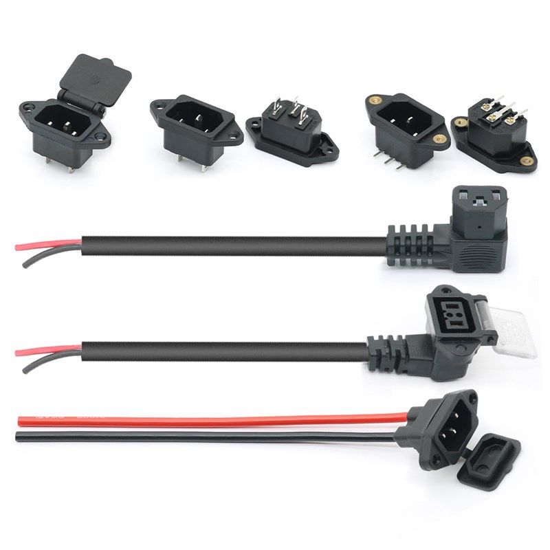 AC电源插座绿源电动车充电线公母ac锂电池防水连接器弯插头品字口,淘宝优惠券,粉丝福利购,淘宝优惠卷