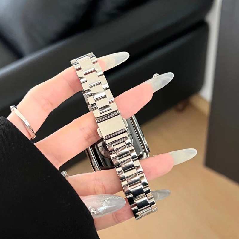 适用iwatchs10表带苹果s9s8女款s7金属夏季高级感apple智能手表带 - 图0