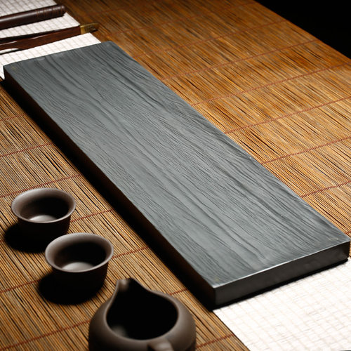 万石君多功能水波纹茶托圆砚大尺寸墨碟素砚家v居壶承壶托墨碟干 - 图2