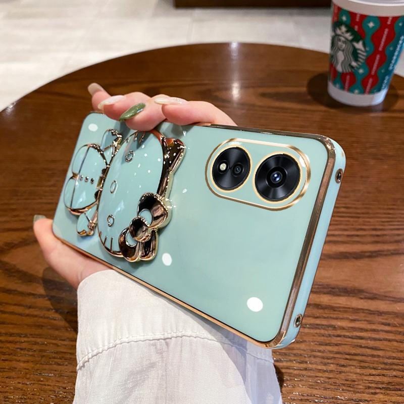 适用oppoA58手机壳oppo保护A58x硅胶套5G带补妆镜opa全包防摔oppa软壳opopa女新款oopoa网红0pp0可爱x5g支架5 - 图2