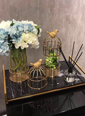 样板房托盘摆件现代家居客厅餐厅餐桌台面摆设样板间软装饰品