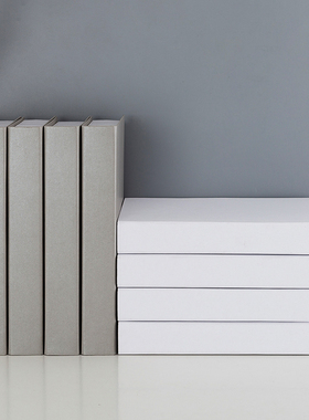 纯色假书装饰品摆件样板房客厅展厅摆设拍照道具模型黑白灰兰黄色