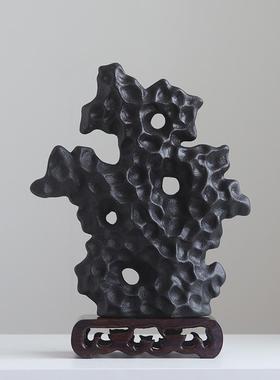 新中式太湖石陶瓷摆件家居装饰品现代简约客厅博古架书房禅意摆设