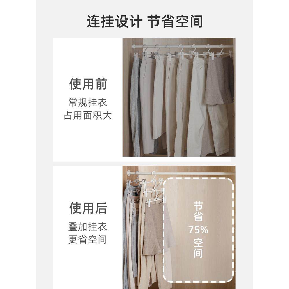 爱丽思无痕多功能裤架家用衣柜内置夹子裙架晾晒防滑挂架衣架裤挂,淘宝优惠券,粉丝福利购,淘宝优惠卷