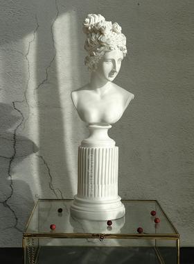 石膏雕刻雕塑人像女神摆件拍照北欧欧式样板房软装设计师家居装饰