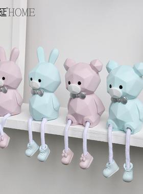 ins风北欧可爱个性吊腿吊脚娃娃少女心房间装饰品卧室内小摆件设