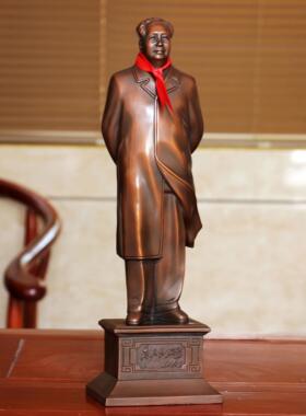 主席像摆件爷爷紫铜全身开国大典伟人雕塑摆件韶山客厅办公室毛