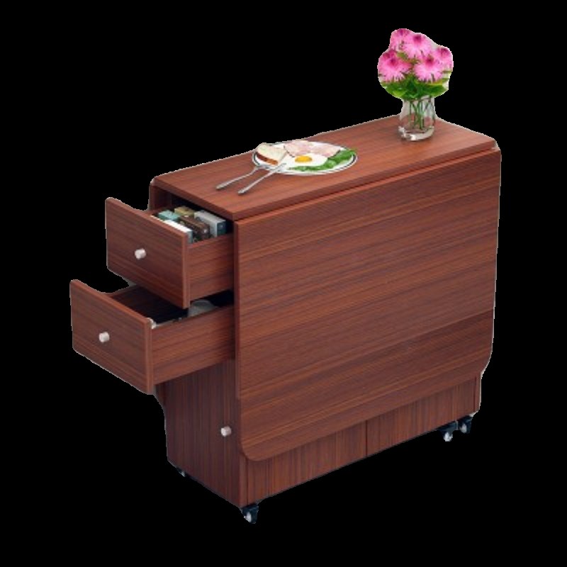 折叠餐桌家用小户型超薄多功能组合饭桌多人长方形折叠收纳桌子 - 图3