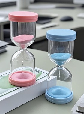 防摔沙漏计时器儿童漏斗学生3/10/30分钟半小流沙瓶桌面手工送礼