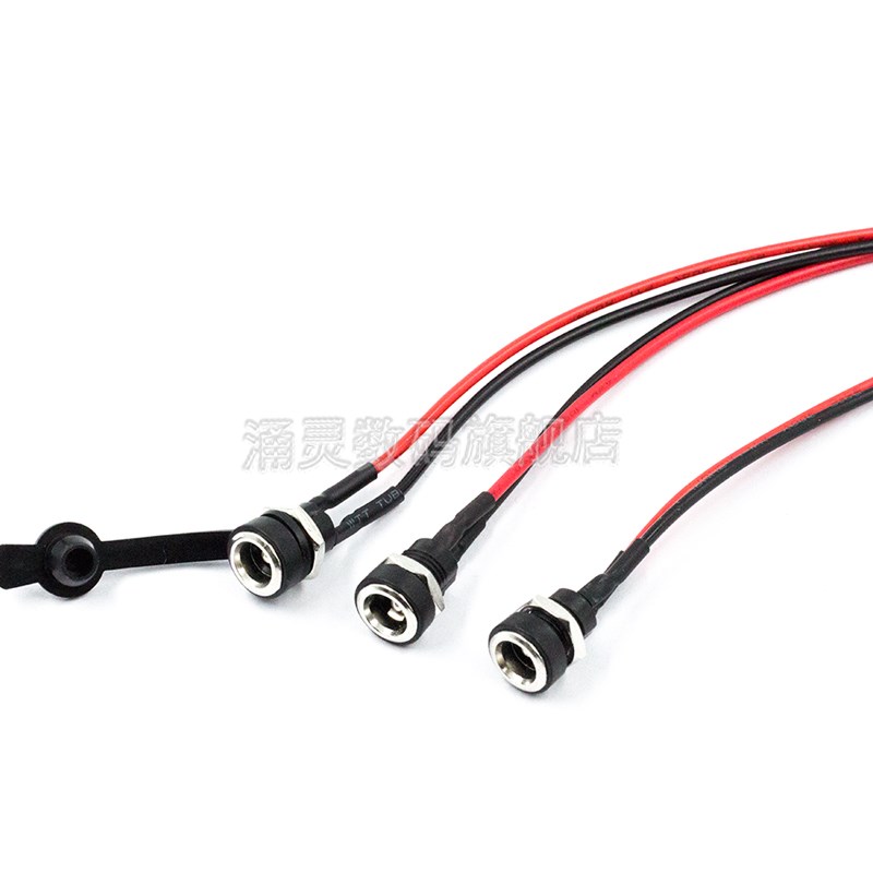 DC-022B带线5.5*2.1 DC直流电源插座5.5X2.5mm电源连接线母头螺纹 - 图1