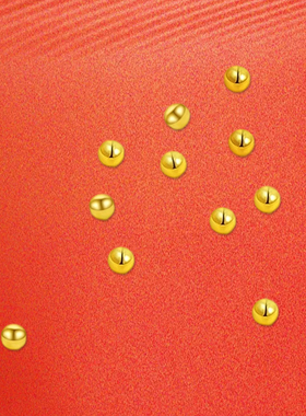 【金富贵】C黄金手串散珠足金999金珠DIY配件金珠串珠足金珠子