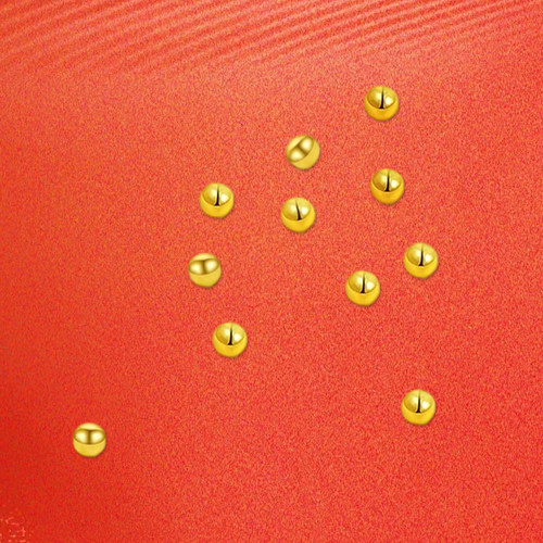 【金富贵】B黄金手串散珠足金999金珠DIY配件金珠串珠足金珠子 - 图1