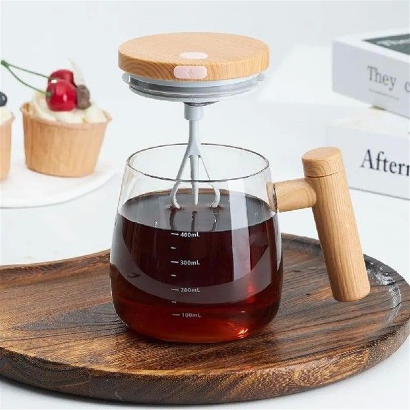 400ml Electric Mixing Cup Self Stirring CoffTee Mug with - 图0