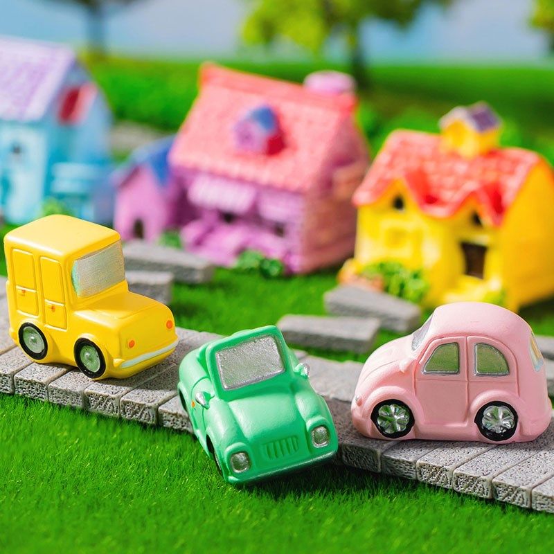 微景观仿真别墅房子小汽车园艺造景小桥装饰配件车载桌面树脂摆件,淘宝优惠券,粉丝福利购,淘宝优惠卷