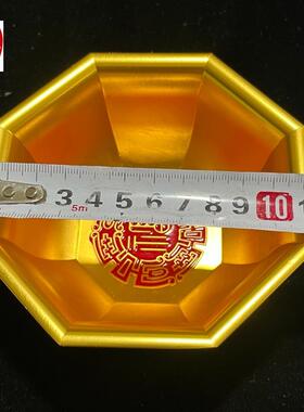 古玩收藏彩绘铜鎏金八仙碗客厅装饰摆件