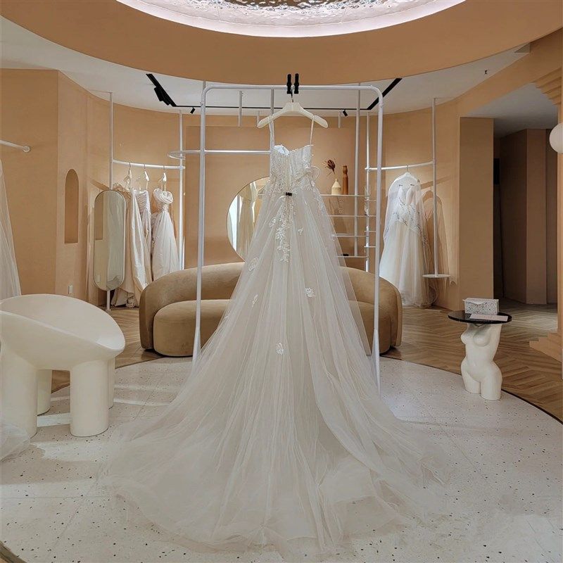 白色婚纱展示架影楼礼服陈列货架样衣挂衣架落地式头纱架子,淘宝优惠券,粉丝福利购,淘宝优惠卷