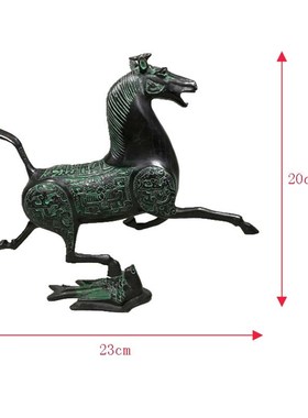 马踏飞燕仿古做旧青铜器中式工艺品礼品客厅橱窗装饰道具复古