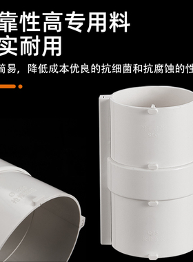分体抢修直接pvc排水管配件下水活接头补漏片快速补洞分体伸缩节