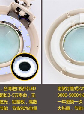 SK-A型升降台式放大镜台灯 放大镜带LED灯 3倍 5倍 8倍 10倍