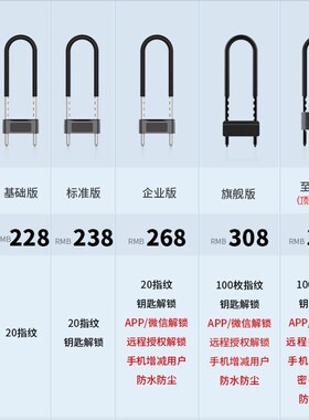 玻璃门指纹u型锁公司办公室推拉双开门商铺店面大门电子u形密码锁