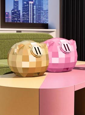 春节礼物金猪桌面摆件家居高档装饰品存钱罐只进不出客厅玄关儿童