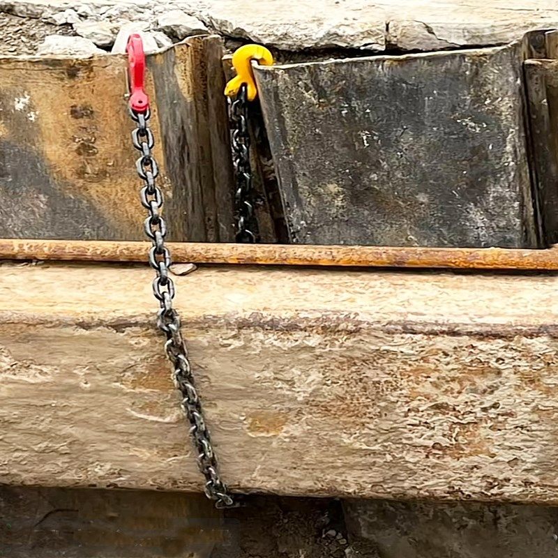 拉森桩专用捆绑链条吊钩钢板桩工程固定稳固勾子双钩铁链钢链抓钩,淘宝优惠券,粉丝福利购,淘宝优惠卷