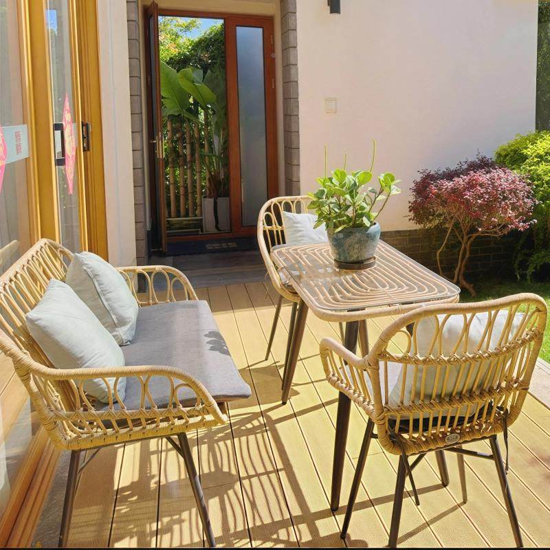 艺沙藤双人现代简约外沙发椅藤编5574露台户发庭院温室藤椅沙发防,淘宝优惠券,粉丝福利购,淘宝优惠卷