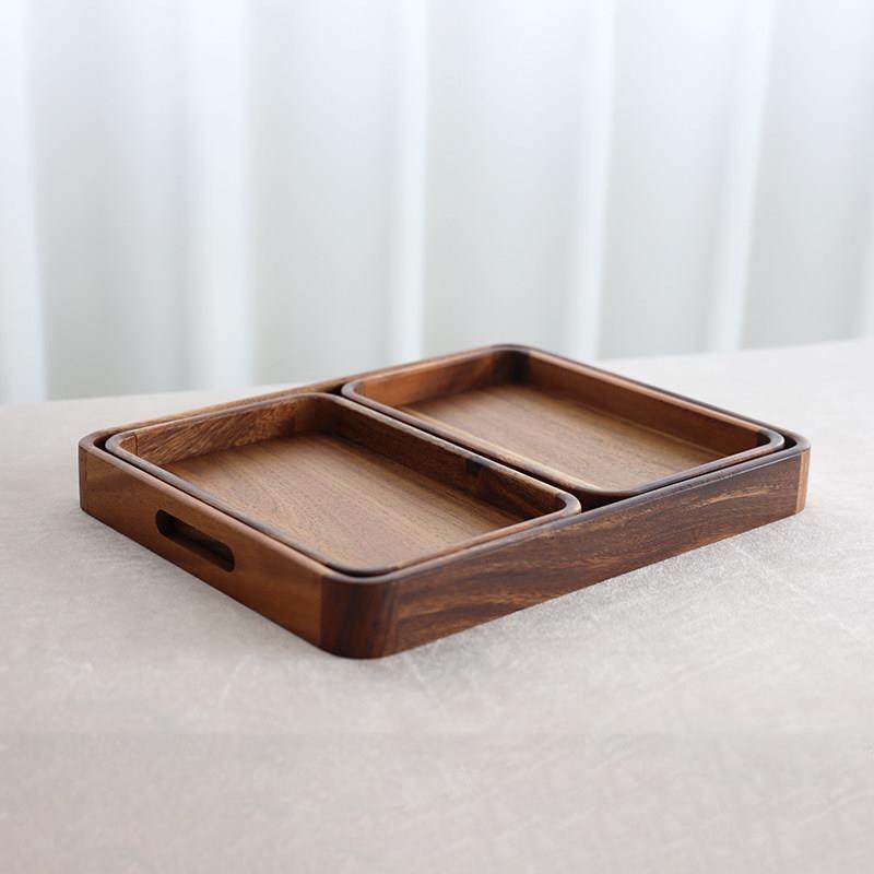 长方形茶水杯日式木质托 托盘茶盘点心收纳用家放茶杯盘茶敬DUO果,淘宝优惠券,粉丝福利购,淘宝优惠卷