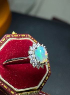 XBK主石经典规格天然x7mm欧泊银