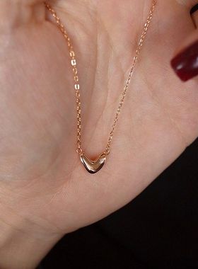 鑫葆康设计感简约爱心镶钻镀金