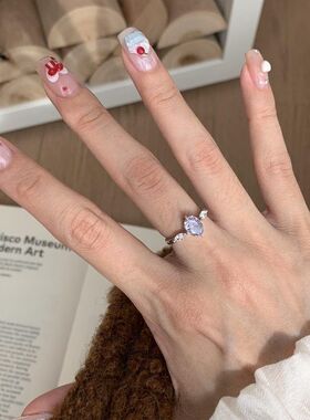 XBK透亮紫气东来高级戒简约紫色