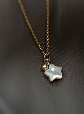 鑫葆康纯银白蝶18项链风简约ins