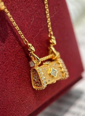 XBK链锁包锁骨镶钻新中式四叶草