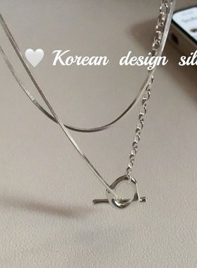 鑫葆康长款双层纯银clan拼接ot