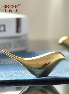 轻奢创意铜鸟饰品客厅装饰书柜酒柜桌面家居艺术装饰工艺品