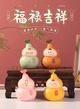 可爱葫芦玄学工位摆件福禄转运招财好物办公室汽车装饰车载小礼物