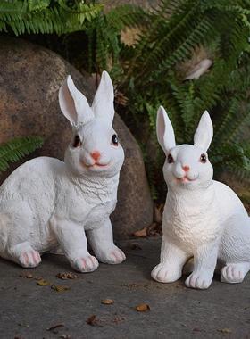 户外仿真兔子动物摆件草坪园林景观雕塑小品别墅花园庭院装饰品